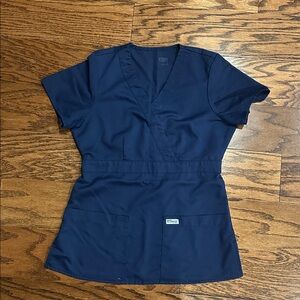 Grey's Anatomy Navy Blue Scrub Top